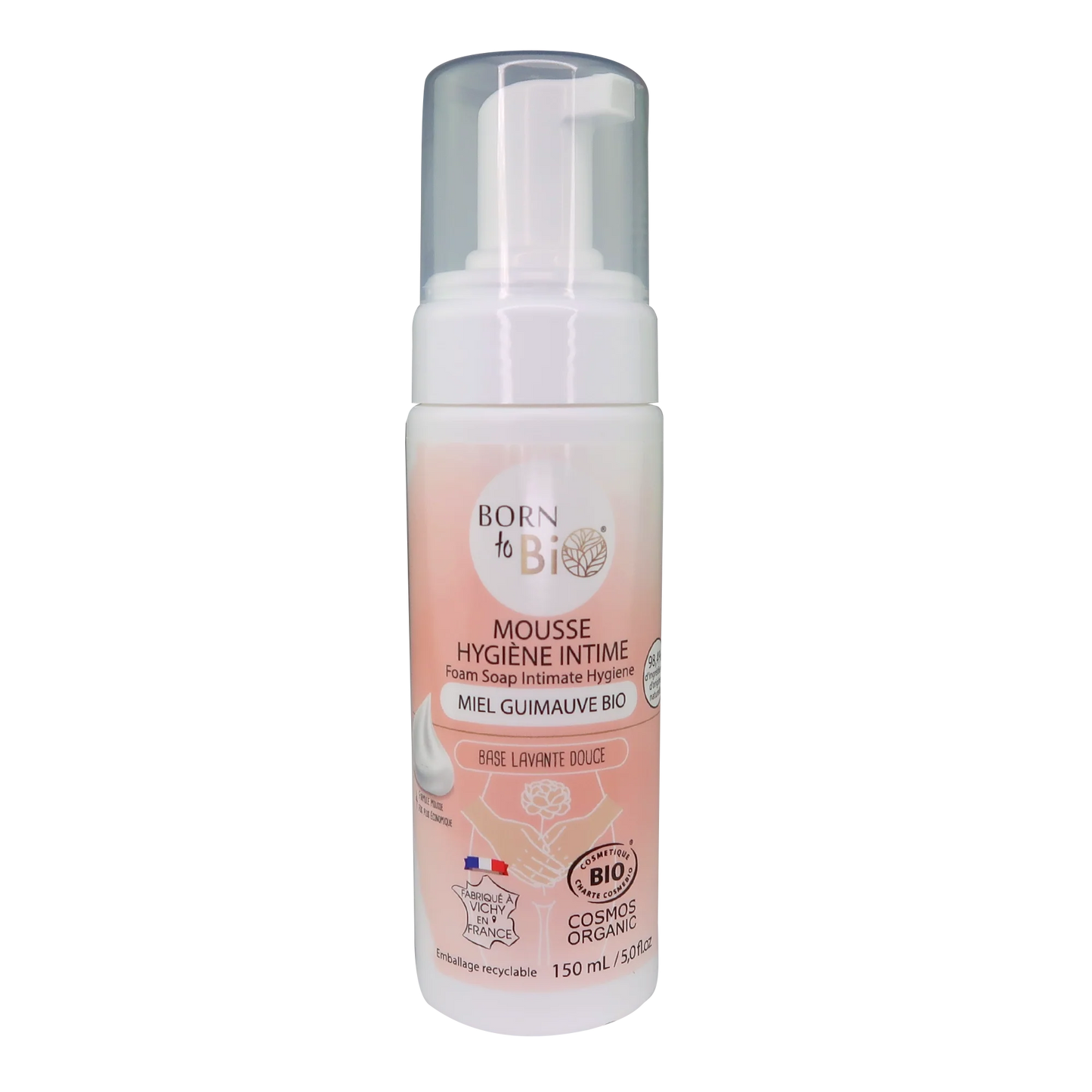 Mousse Hygiène Intime Miel et Guimauve - Certifiée Bio