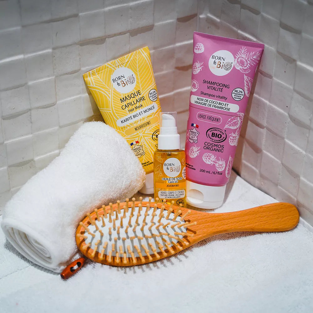 Coconut and raspberry vinegar shampoo - Certified organic