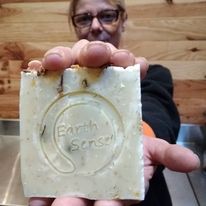 Organic Certified Solid Soap - Patchouli with Hibiscus Flowers 90g