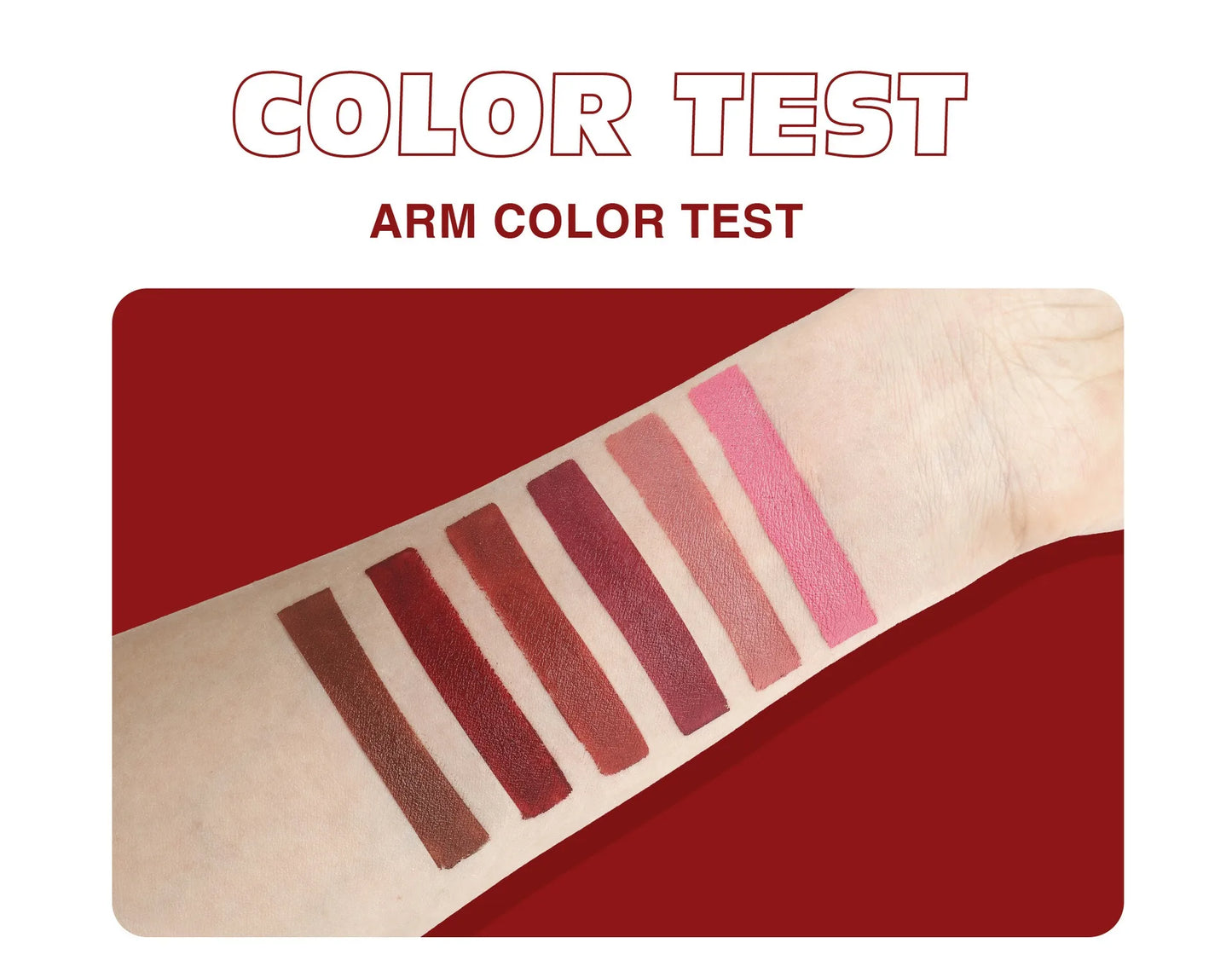 6 Colors Matte Waterproof Velvet Nude Lipstick Sexy Red Brown Pigments Long Lasting Profissional Makeup Cosmetics