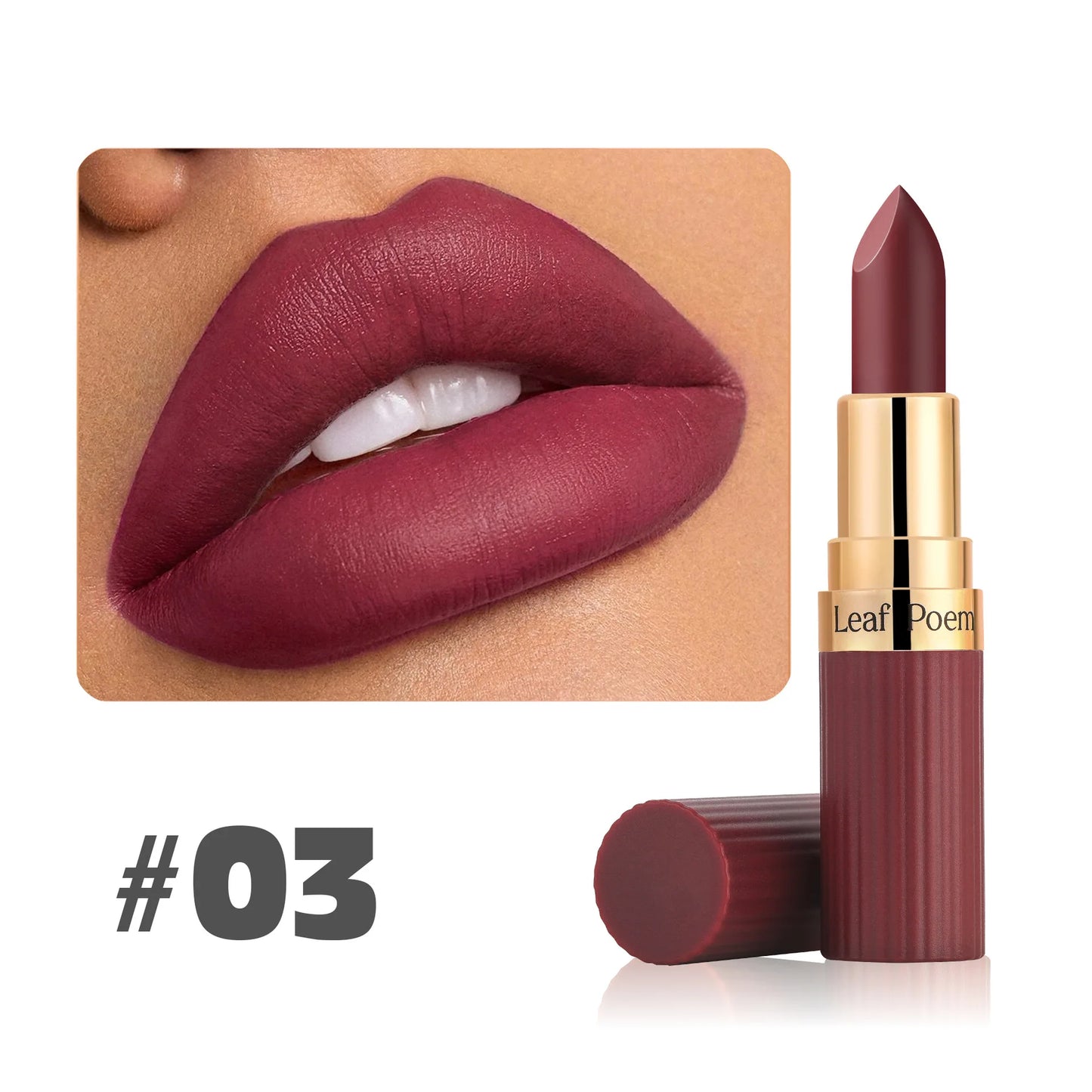 6 Colors Matte Waterproof Velvet Nude Lipstick Sexy Red Brown Pigments Long Lasting Profissional Makeup Cosmetics