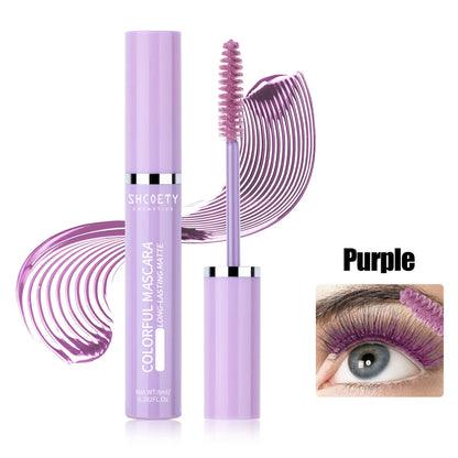 Colorful Silk Mascara Blue Red Black Cream Lengthening Waterproof and Non-caking Colored Thickening Lengthening Curling Mascara