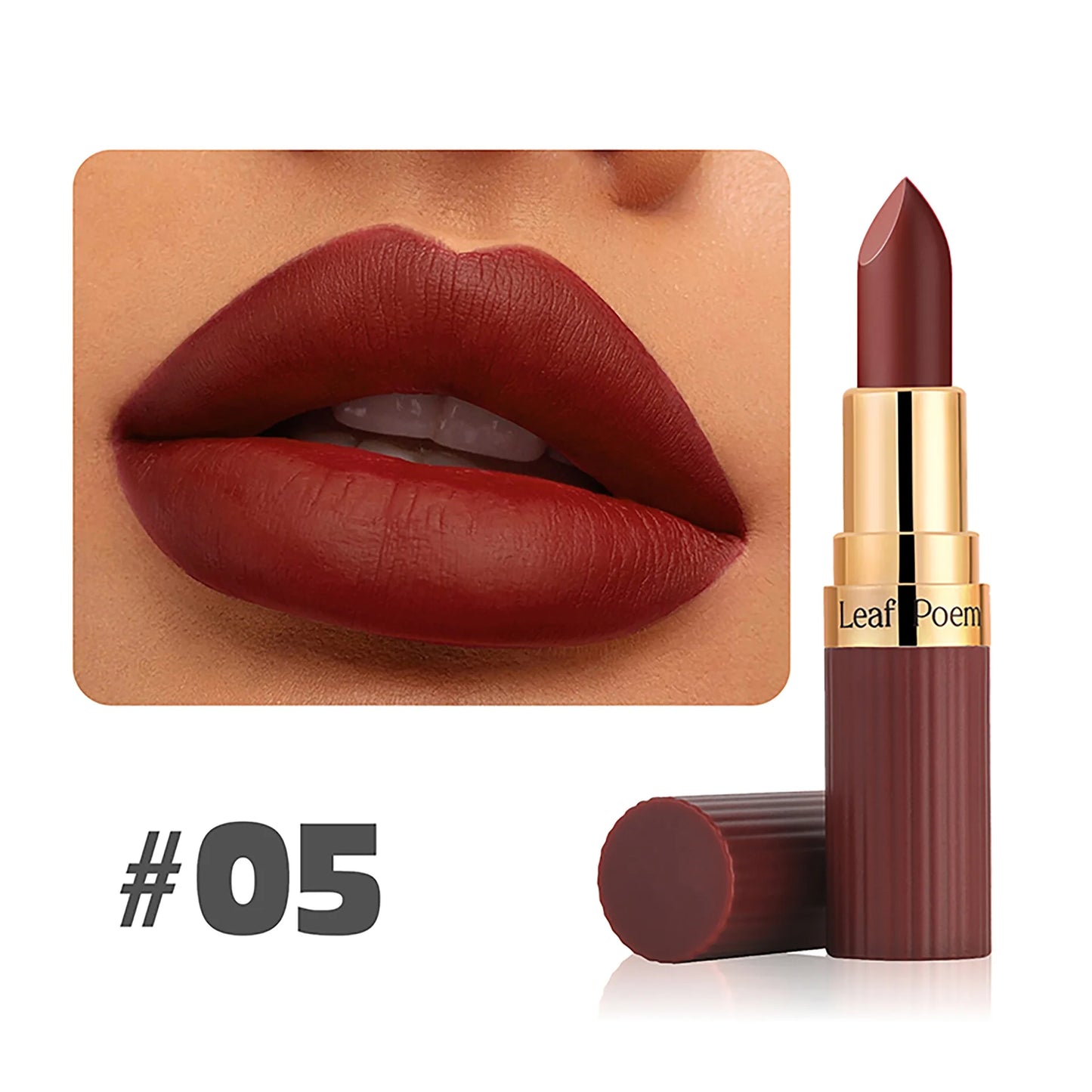 6 Colors Matte Waterproof Velvet Nude Lipstick Sexy Red Brown Pigments Long Lasting Profissional Makeup Cosmetics