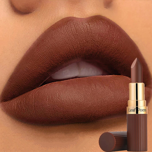 6 Colors Matte Waterproof Velvet Nude Lipstick Sexy Red Brown Pigments Long Lasting Profissional Makeup Cosmetics
