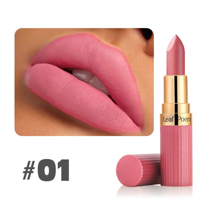 6 Colors Matte Waterproof Velvet Nude Lipstick Sexy Red Brown Pigments Long Lasting Profissional Makeup Cosmetics