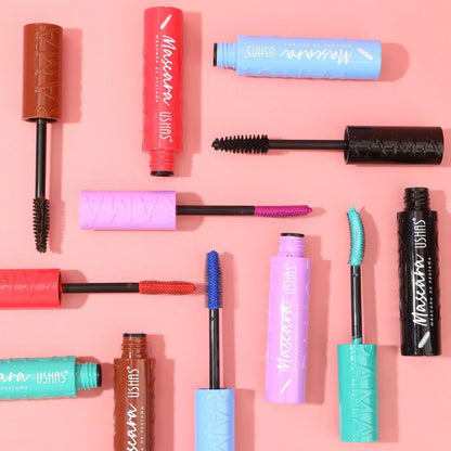 Colorful Silk Mascara Blue Red Black Cream Lengthening Waterproof and Non-caking Colored Thickening Lengthening Curling Mascara