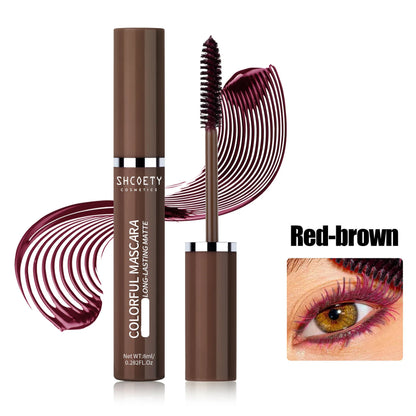 Colorful Silk Mascara Blue Red Black Cream Lengthening Waterproof and Non-caking Colored Thickening Lengthening Curling Mascara