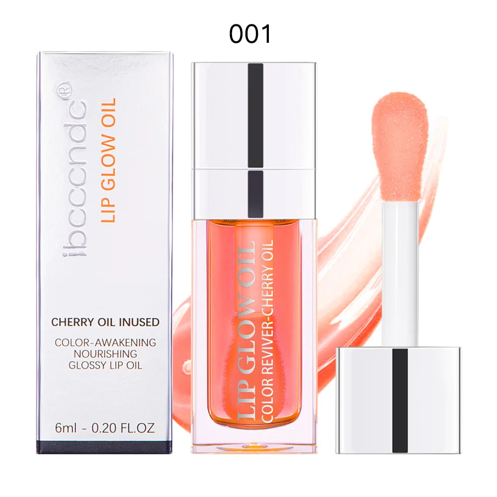 Lip Oil Plumping Lip Gloss Crystal Jelly Moisturizing Makeup Sexy Plump Lip Glow Oil Tinted Lip Plumper