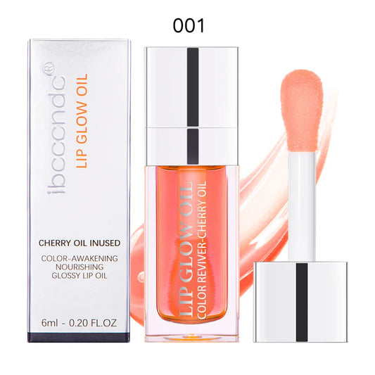 Lip Oil Plumping Lip Gloss Crystal Jelly Moisturizing Makeup Sexy Plump Lip Glow Oil Tinted Lip Plumper