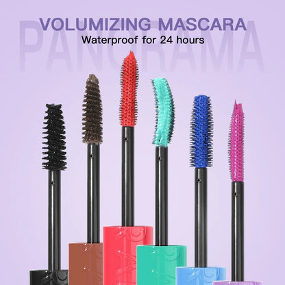 Colorful Silk Mascara Blue Red Black Cream Lengthening Waterproof and Non-caking Colored Thickening Lengthening Curling Mascara