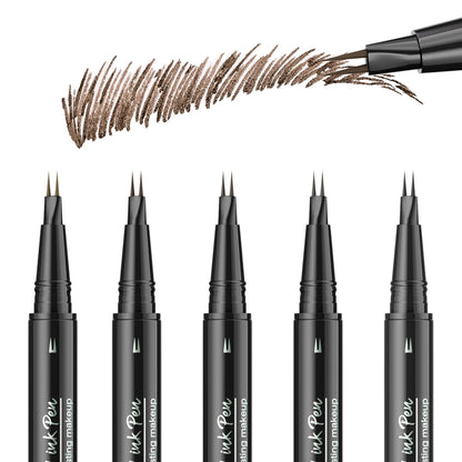 Curved Eyebrow Pen - Eyebrow Pencil, Brow Pencil 2-in-1 Dual-Ended Microblading Eyebrow Pen