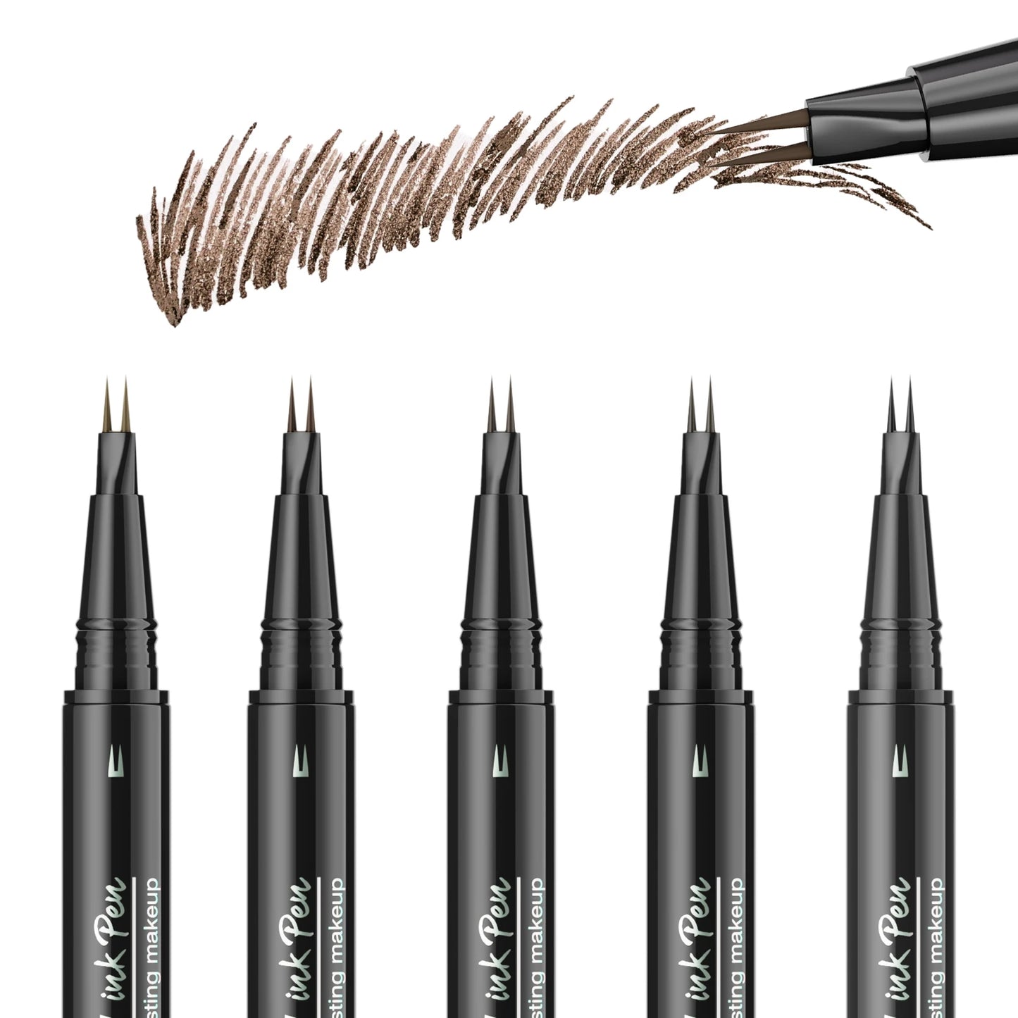 Two-Pronged Eyebrow Pencil Waterproof Sweatproof Non-smudging Multifunctional Natural Eyebrow Pencil Makeup Cosmetics