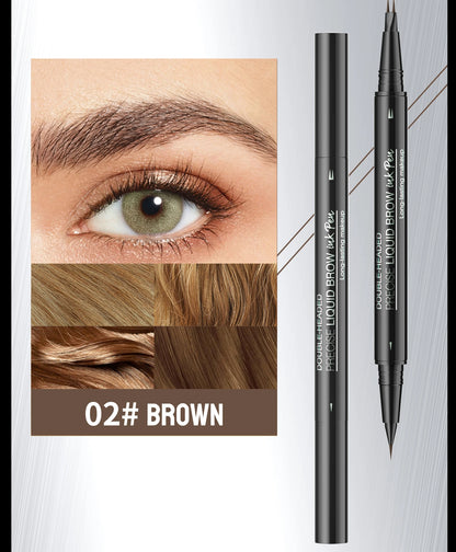 Curved Eyebrow Pen - Eyebrow Pencil, Brow Pencil 2-in-1 Dual-Ended Microblading Eyebrow Pen