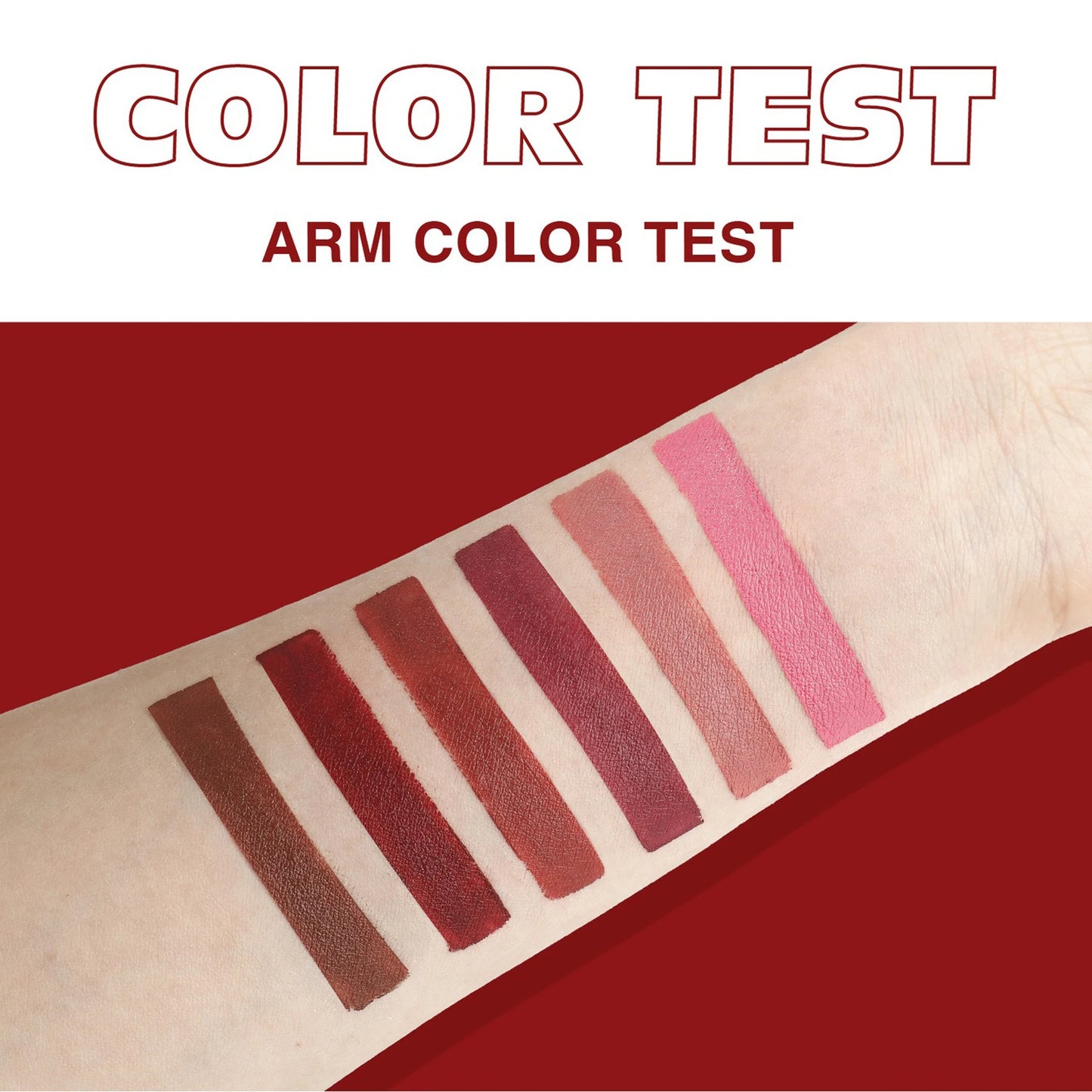 6 Colors Matte Waterproof Velvet Nude Lipstick Sexy Red Brown Pigments Long Lasting Profissional Makeup Cosmetics
