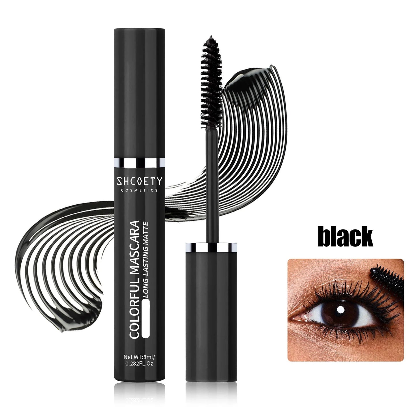 Colorful Silk Mascara Blue Red Black Cream Lengthening Waterproof and Non-caking Colored Thickening Lengthening Curling Mascara