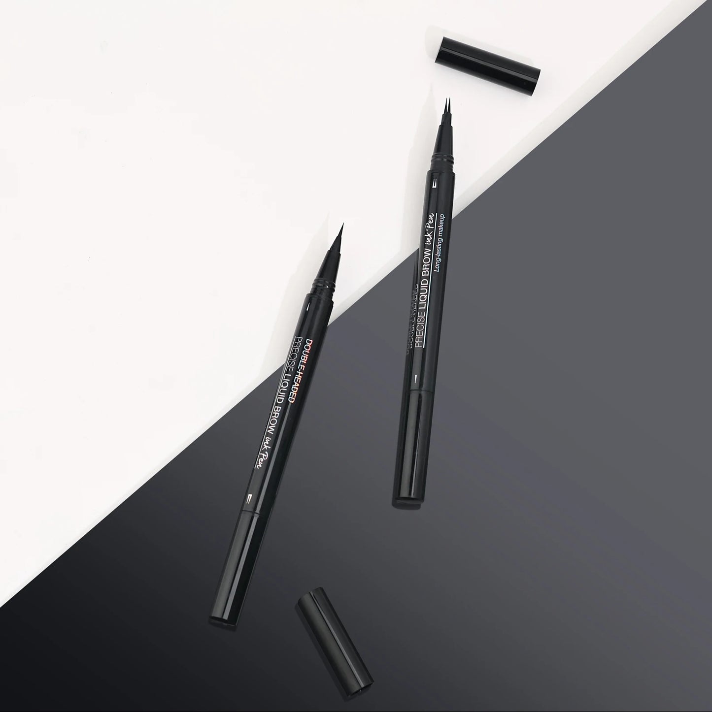 Curved Eyebrow Pen - Eyebrow Pencil, Brow Pencil 2-in-1 Dual-Ended Microblading Eyebrow Pen