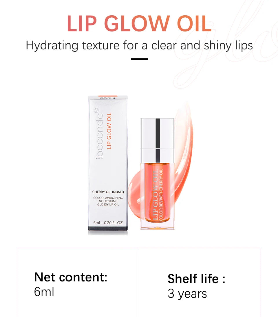 Lip Oil Plumping Lip Gloss Crystal Jelly Moisturizing Makeup Sexy Plump Lip Glow Oil Tinted Lip Plumper