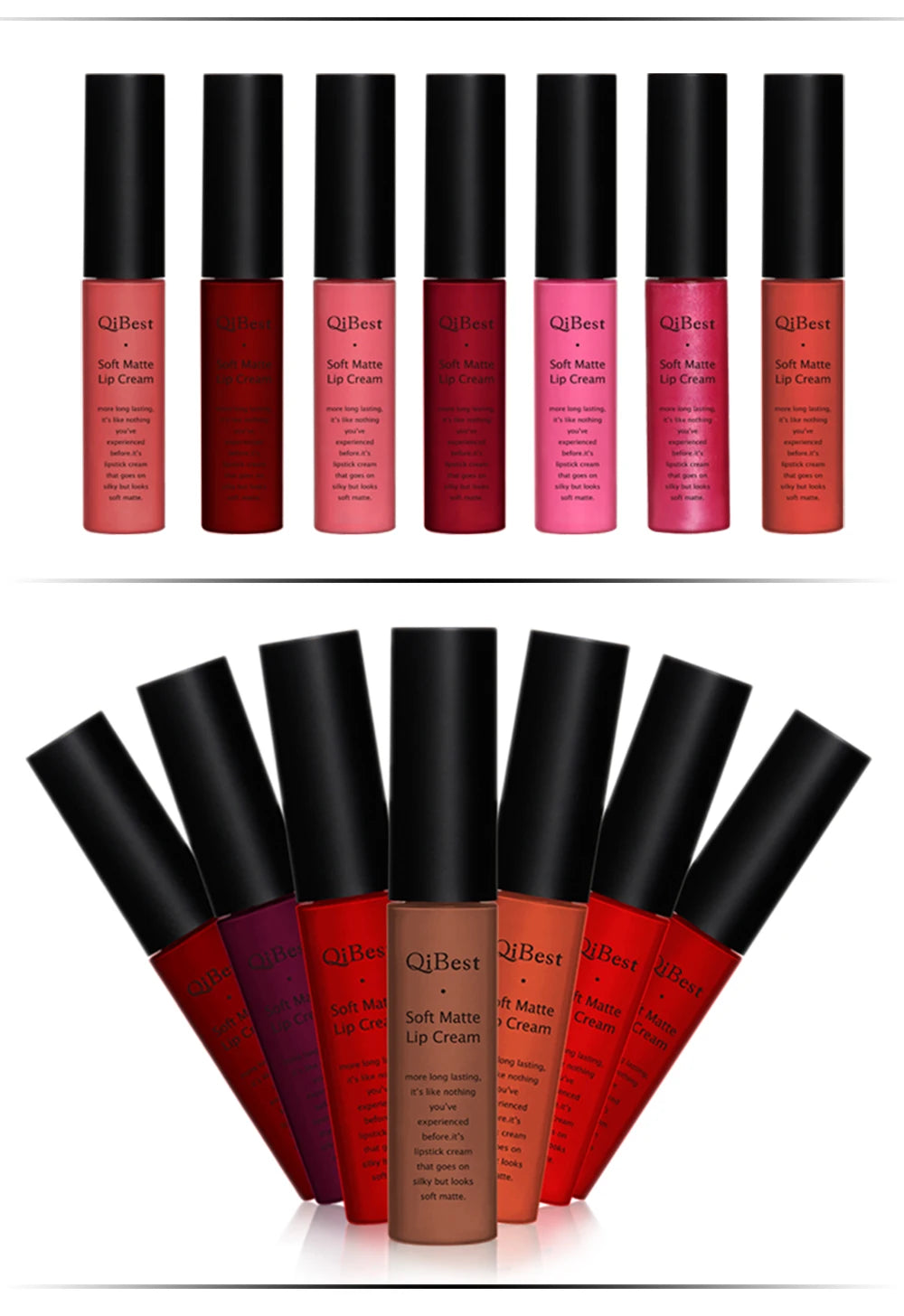 Hot Lipgloss Sexy Red Liquid Lipstick Ultra Matte Velvet Long Lasting Women Beauty Nonstick Cup Waterproof Lip Gloss Nude Makeup