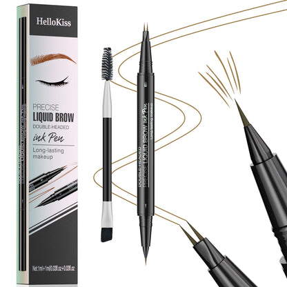 Waterproof Eyebrow Pen, Microblading Eyebrow Pencil With 4 Split Head, Natural Looking Brows Makeup ( 5 Colors)