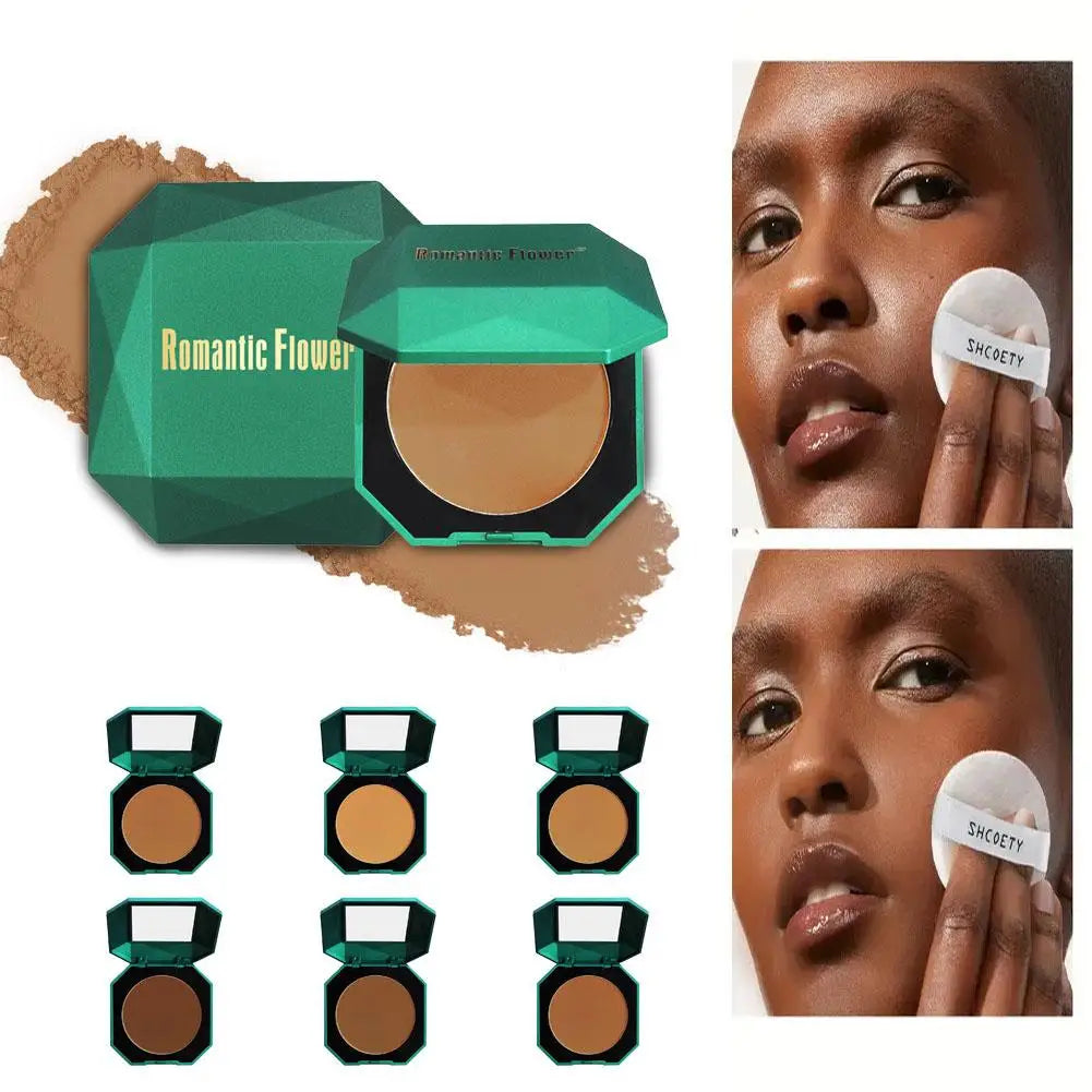 Brand-new 4 Colors Dark Pressed Powder Dark Skin Powder Matte Powder Long-lasting Waterproof  Brand Makeup Blush