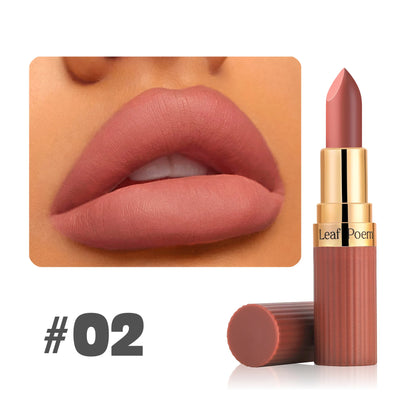 6 Colors Matte Waterproof Velvet Nude Lipstick Sexy Red Brown Pigments Long Lasting Profissional Makeup Cosmetics