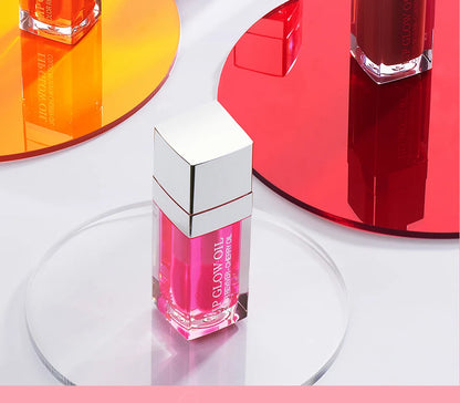 Lip Oil Plumping Lip Gloss Crystal Jelly Moisturizing Makeup Sexy Plump Lip Glow Oil Tinted Lip Plumper