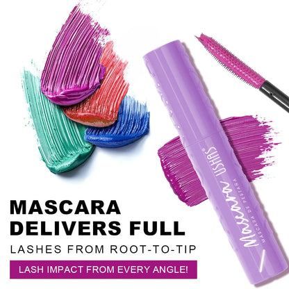 Colorful Silk Mascara Blue Red Black Cream Lengthening Waterproof and Non-caking Colored Thickening Lengthening Curling Mascara