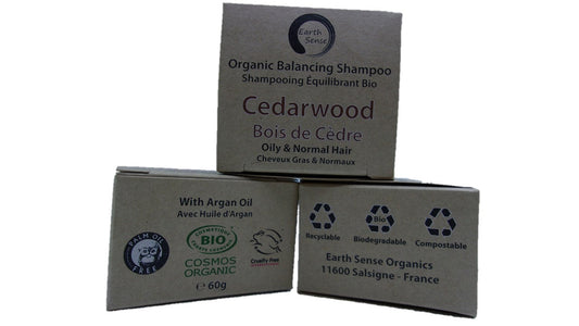 Organic Certified Balancing Solid Shampoo - Cedarwood - Oily & All Hair Types 60g