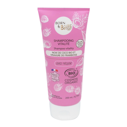 Coconut and raspberry vinegar shampoo - Certified organic